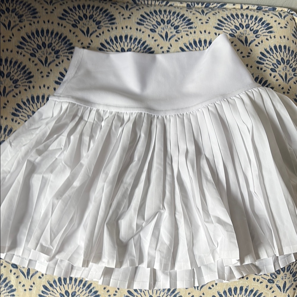 ALO Yoga White Mini Skater Skirt